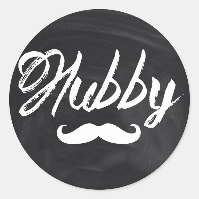 Adesivo Mustache Groom Honeymoon hubby (Frente)