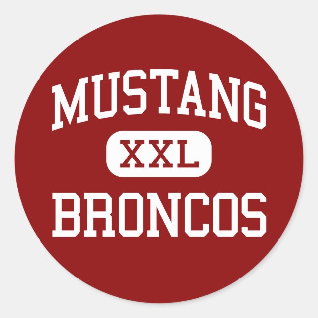 Adesivo Mustang - Broncos - Segundo grau - Mustang Oklahom (Frente)