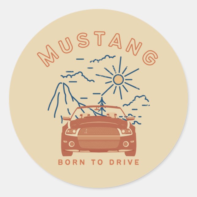 Adesivo Mustang Nascer to Drive Sticker (Frente)