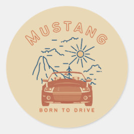 Adesivo Mustang Nascer to Drive Sticker