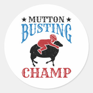 Adesivo Mutton Busting Champ Shepings