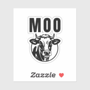 Adesivo Muu Eu Sou Uma Vaca Fazenda Divertida