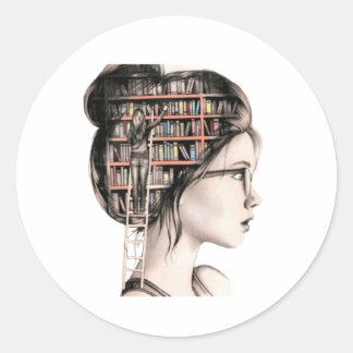 Adesivo my brain is a library stickers