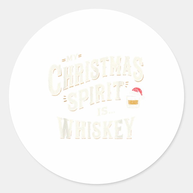 Adesivo My Christmas Srit Is Whiskey Funny Xmas Whisky Dri (Frente)