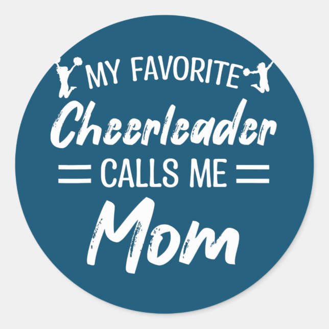 Adesivo My Favorite Cheerleader Calls Me Mom Biggest Fan (Frente)