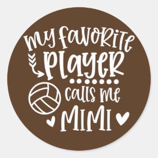 Adesivo My Favorite Player Calls Me Mimi Volleyball