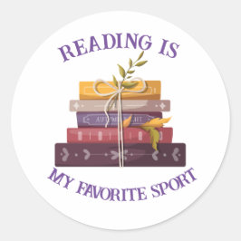 Adesivo My favorite sport is reading