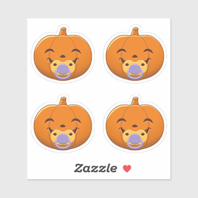 Adesivo My First Halloween Pacifier Pumpkin Set of 4 (Folha)