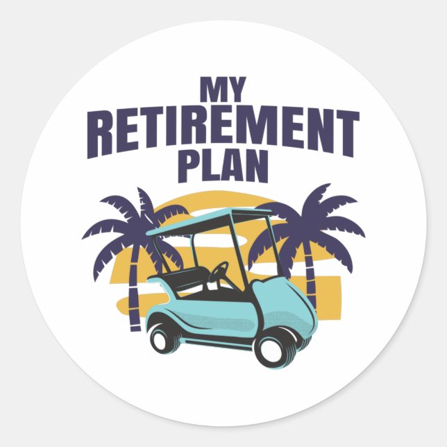 Adesivo My Golf retirement plan (Frente)