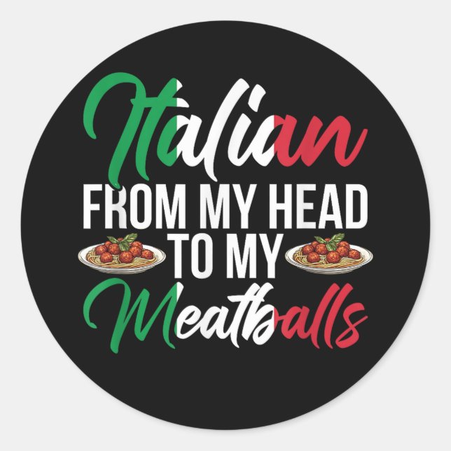 Adesivo My Head To My Meatballs (Frente)