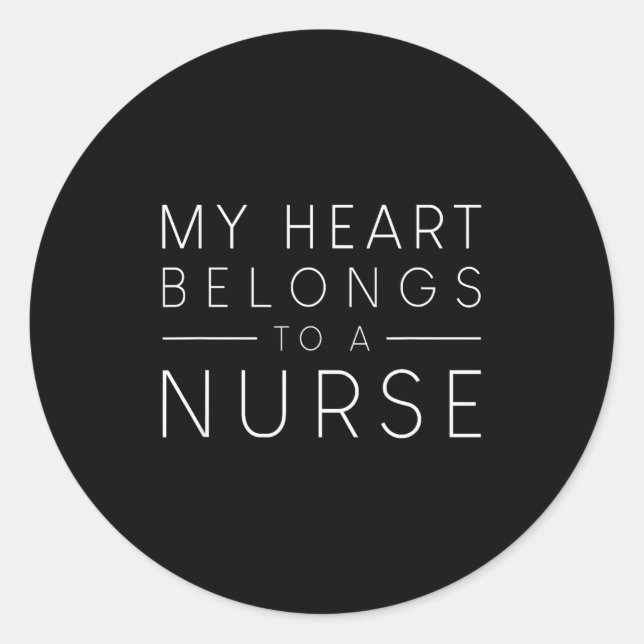 Adesivo My Heart Belongs To A Nurse Valentine Love Rn Nurs (Frente)