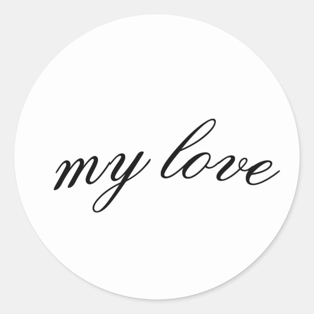 Adesivo My Love Script Sticker - Elegant Calligraphy Desig (Frente)