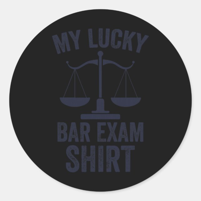Adesivo My Lucky Bar Exam Funny Law School Graduation New  (Frente)