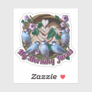 Adesivo My morning JAVA with Java sparrows