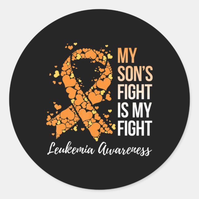 Adesivo My Son’s Fight Is My Fight Leukemia Awareness  (Frente)