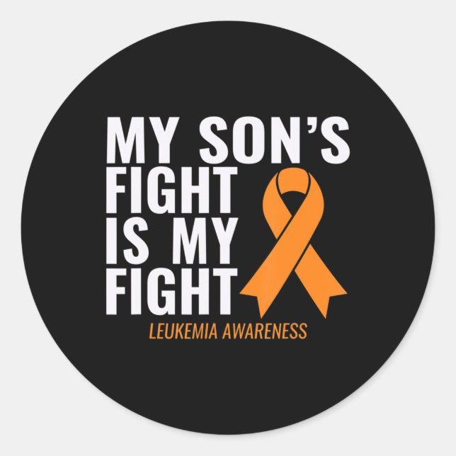 Adesivo My Son's Fight is My Fight Leukemia Awareness  (Frente)