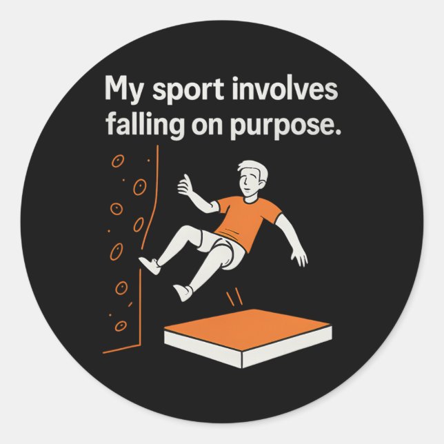 Adesivo My Sport Involves Falling On Purpose Climbing Humo (Frente)