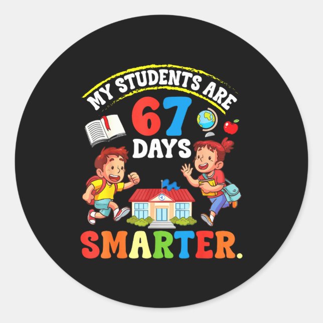 Adesivo My Students Are 67 Days Smarter Teacher Clroom Cel (Frente)