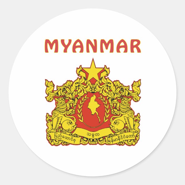 Adesivo Myanmar Casaco de Armas (Frente)