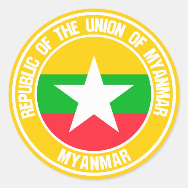 Adesivo Myanmar Round Emblem (Frente)