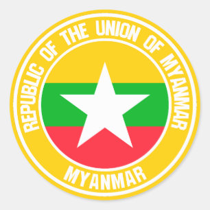 Adesivo Myanmar Round Emblem