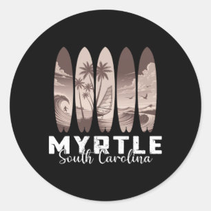 Adesivo Myrtle Beach Carolina do Sul Prancha de Surf Homen
