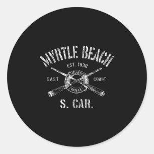 Adesivo Myrtle Beach Sc Vintage Tee Barco Náutico