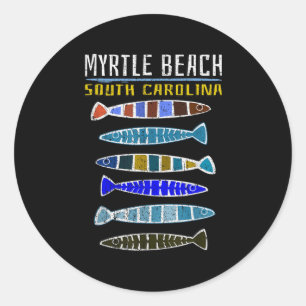 Adesivo Myrtle Beach Shirt Peixes Cujos peixes pescam Colô
