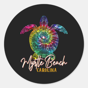 Adesivo Myrtle Beach Tie Dye Sea Turtle Carolina Família V