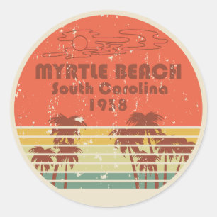 Adesivo Myrtle Beach Vintage Carolina do Sul
