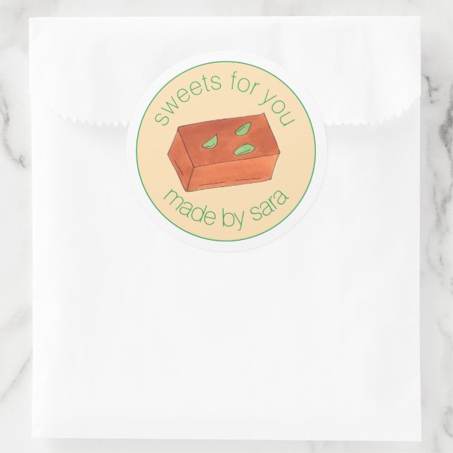 Adesivo Mysore Pak Caseiro Mithai Doces Indianos (Bolsa)