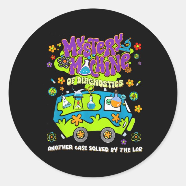 Adesivo Mystery Machine Of Diagnostics Lab Semana 2025 Med (Frente)