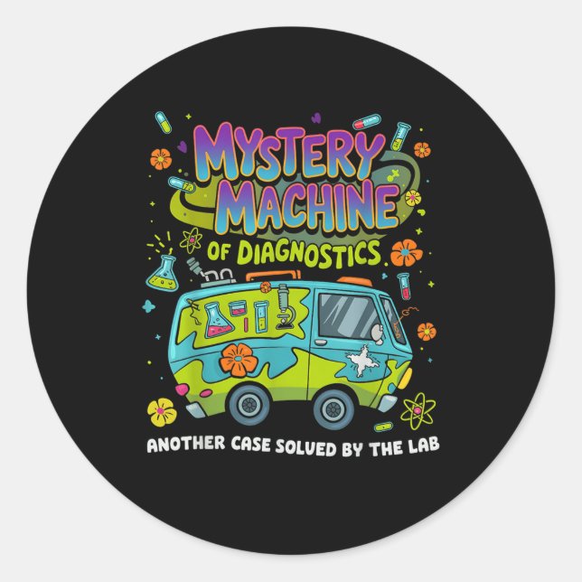 Adesivo Mystery Machine Of Diagnostics Lab Semana 2025 Med (Frente)
