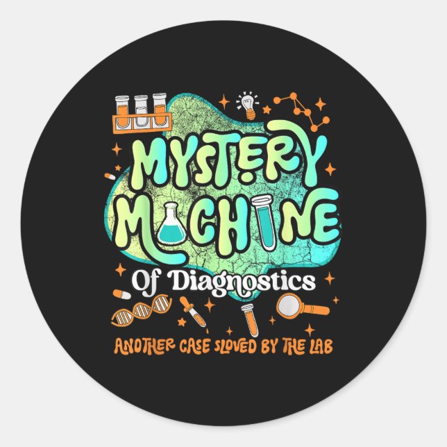 Adesivo Mystery Machine Of Diagnostics Lab Semana 2025 Med (Frente)