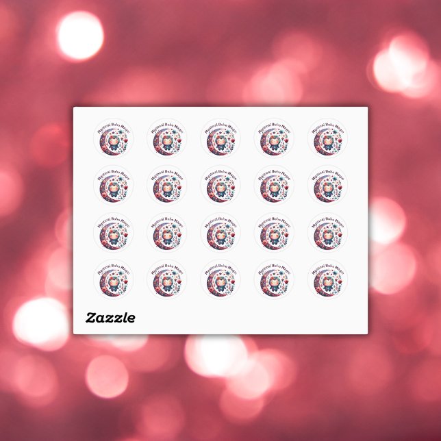 Adesivo Mystical Boho Magic Maroon Text em Branco | (Criador carregado)