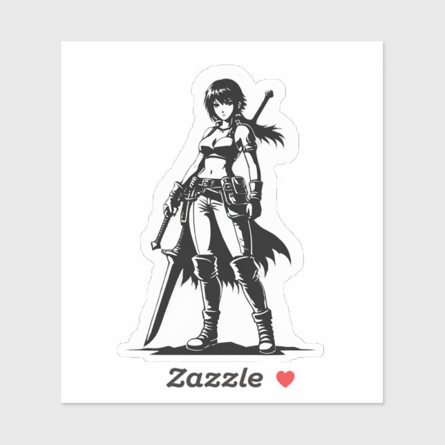 Adesivo Mystical Hunter Girl Of The North5 (Folha)