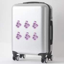 Adesivo Mystical Purple Rose Custom-Cut Vinyl Stickers