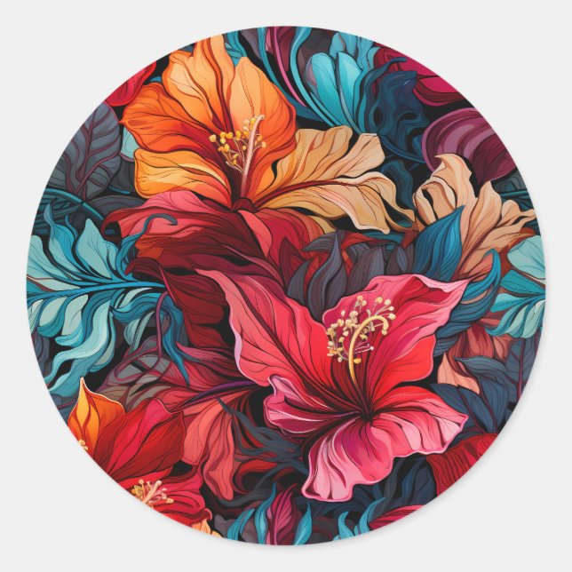 Adesivo Nº 10 Padrão Floral (Frente)