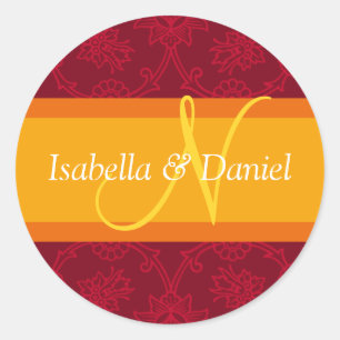Adesivo N Monogramas Para Selos De Convite Para Casamento