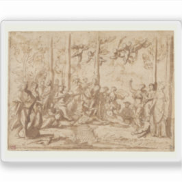 Adesivo N.Poussin: Apolo e as musas no Monte Parnasso
