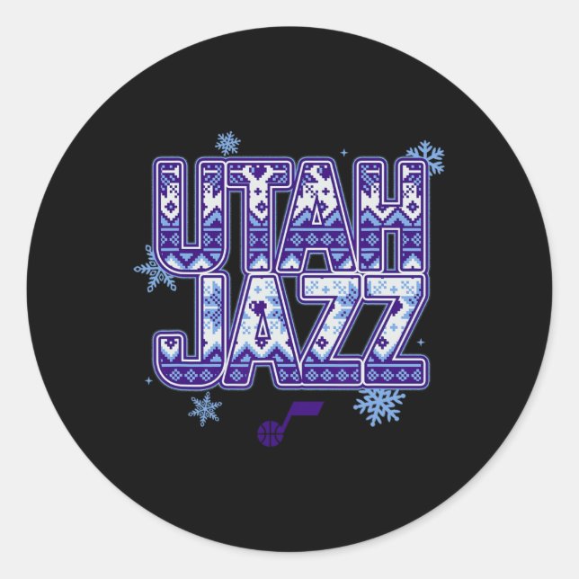 Adesivo N Utah Jazz Christmas Ugly Sweater  (Frente)
