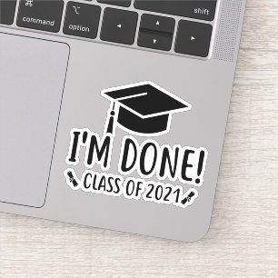 Adesivo Na aula de 2021, terminei a graduação