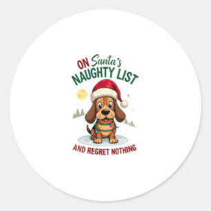 Adesivo Na Lista de Natal do Papai Noel de Mau Comportamen