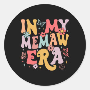 Adesivo Na Minha Época Memaw, Borboleta Retrorna Groovy Di