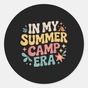 Adesivo Na Minha Era de Acampamento de Verão Vibe Retro de