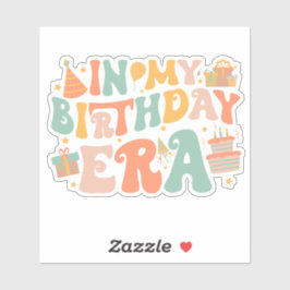 Adesivo Na Minha Era De Aniversário | Folheto de Pastel