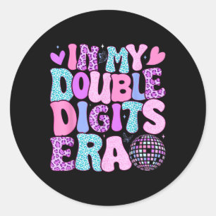 Adesivo Na Minha Era De Dois Dígitos, Retro 10 Anos 10º Bi