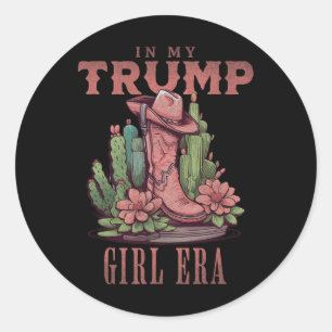Adesivo Na Minha Era De Garota Trump Ocidental EUA Vaqueir