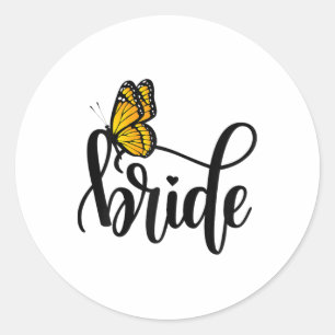Adesivo Na Minha Era de Noiva Borboleta Felicidade E Flora