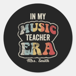 Adesivo Na Minha Era de Professora de Música Retro Sra Smi